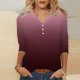 3/4 Length Sleeve Womens Tops Casual Loose Fit T Shirts Cute Solid Three Quarter Length Tunic Tops