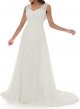 Women's Wedding Dress Lace Double V-Neck Sleeveless Evening Dress