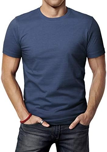 Mens Casual Slim Fit Short Sleeve T-Shirts Soft Lightweight V-Neck/Crew-Neck Size XS to 3XL