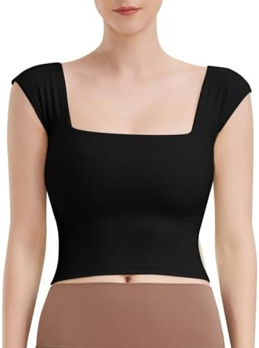 Evening Dress Style Sports Bra Square Neck Sports Bra Nude Tight Yoga Vest Women's Spaghetti Tops for Women