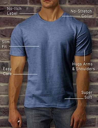 Mens Casual Slim Fit Short Sleeve T-Shirts Soft Lightweight V-Neck/Crew-Neck Size XS to 3XL