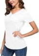 Women's Short/Long Sleeve Shirts Button up T Shirt Casual Basic Tops Blouse