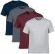 Men's Classic Basic Solid Crew Neck Soft Cotton T-Shirt 4 Pack