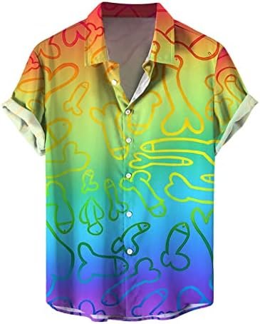 Men's Seaside Beach Shirt Fun Print Short Sleeve Shirt Long Sleeve Thin Shirt